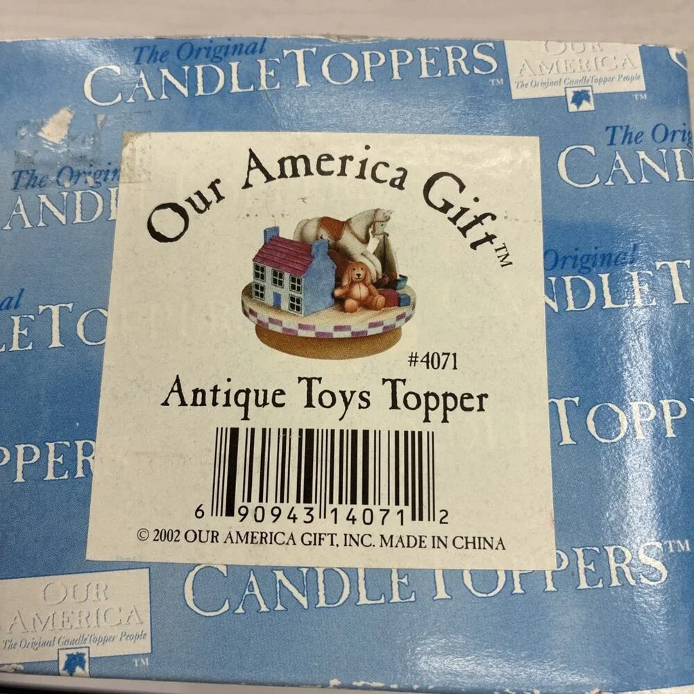 Our America Gift Antique Toys Candle Topper Vintage 2002 Americana Decor